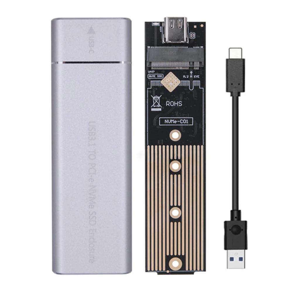 M.2 NVME PCIe NGFF M2 SSD  Ŭ,   ϵ ũ ڽ, USB3.1 C Ÿ  ϵ ũ Ŭ, 10Gbps PCI-E